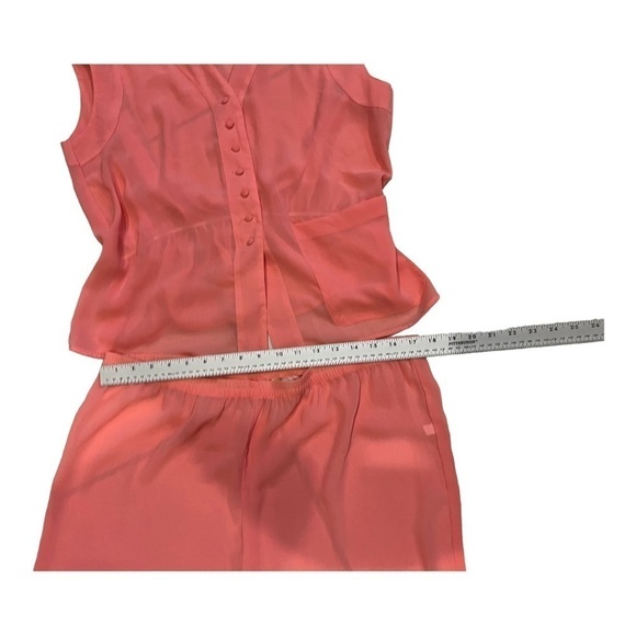 Victoria's Secret Gold Label Pink Sheer Top and Pants Set M - Picture 8 of 8